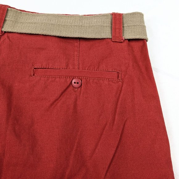 Iron Company NWT Salmon Red Shorts w/ Tan Belt - Picture 7 of 8